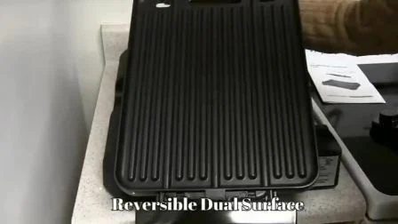 Grill de paillasse de 2 000 W avec plaque amovible